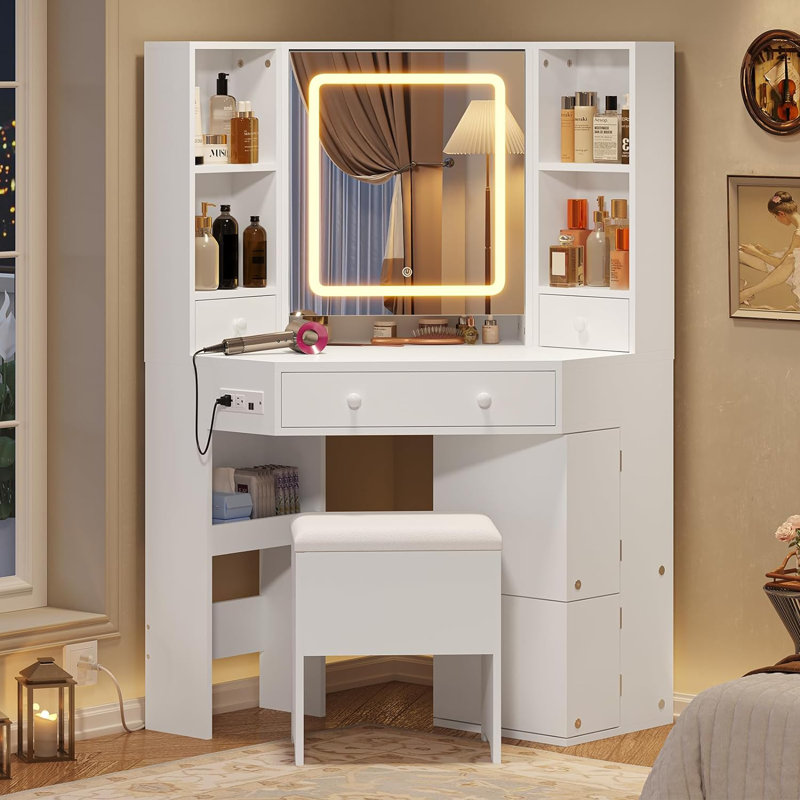 Coiffeuse Braxstyn, Blanc