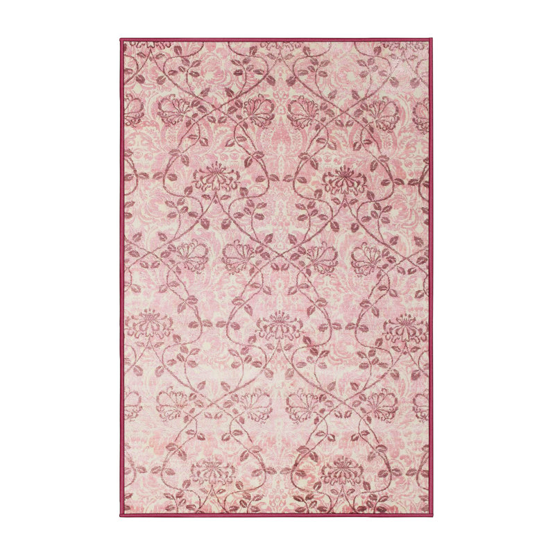 Tapis beige/rouge contemporain, Rectangle 2 pi x 5 pi