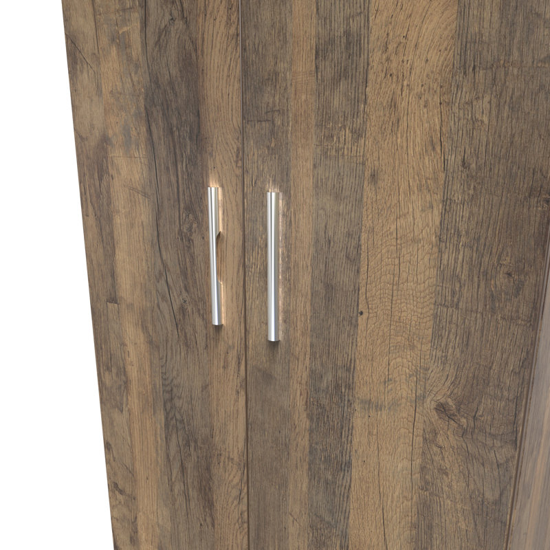 Bhaga Manufactured Wood Wardrobe, Vintage Oak