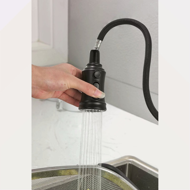 Single Handle High Arc Pull Out Kitchen Faucet,Single Level Stainless Steel Kitchen Sink Faucets With Pull Down Sprayer