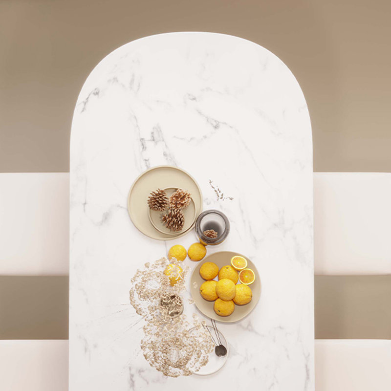 Table de salle à manger minimaliste française, H 29,53 po x L 62,99 po x l 31,5 po