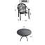 Ensemble de 7 pièces de mobilier de patio en aluminium coulé avec coussins bruns-1735796623