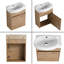  Meuble-lavabo mural simple à une porte avec lavabo en céramique blanche 16 po Khyla-1930363934