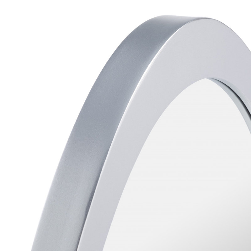 Bores Metal Flat Wall Mirror, Silver