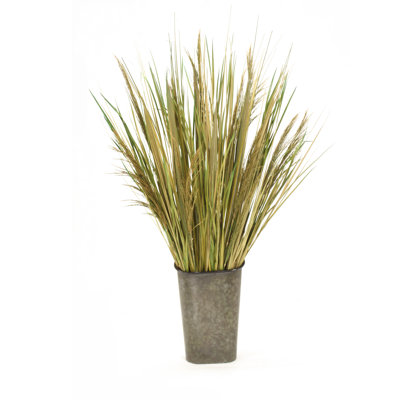 43'' Faux Reed Plant in Metal Planter