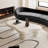 Elegant Cloud-shape Irregular Coffee Table With Eco-friendly Lacquer & 3 Ball Legs