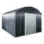 10 Ft X 12 Ft Outdoor Metal Storage Shed With Arch Roof With Lockable Doors For Backyard Garden Patio Lawn