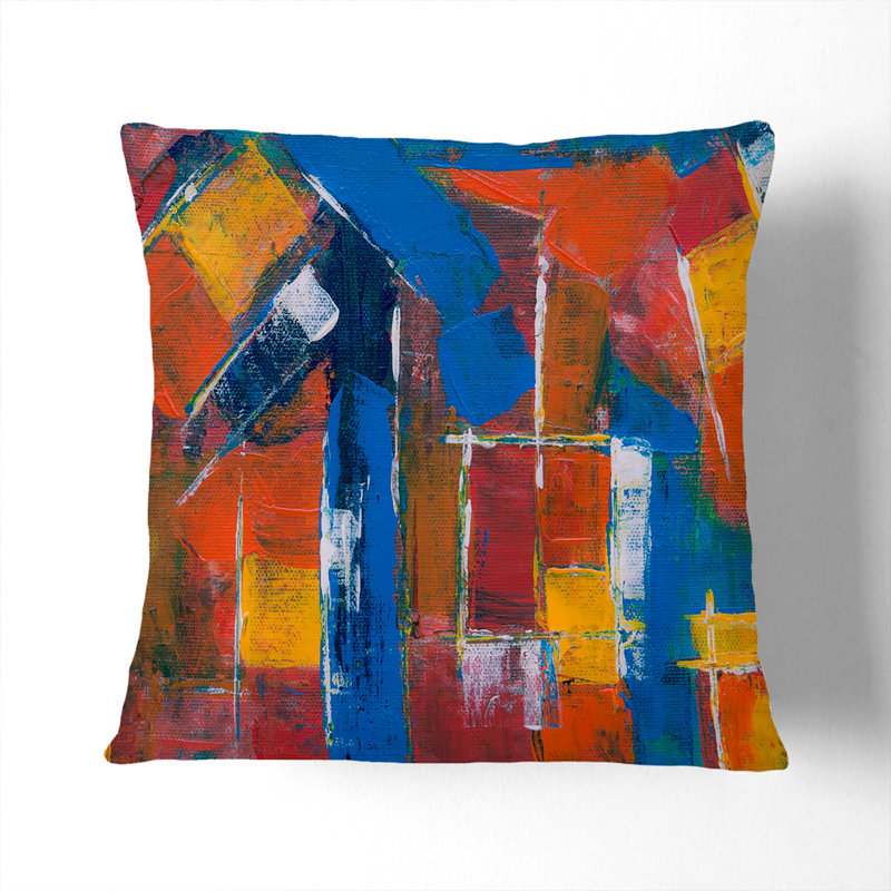 Abstract Square Throw Cushion, Stone, 40 x 40 cm
