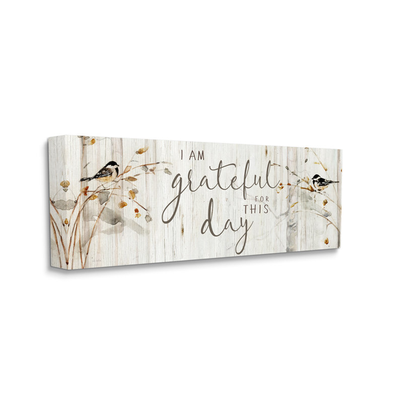«Grateful For This Day», impression sur toile, H 10 po x l 24 po x P 1,5 po