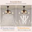 Lustre 6 lumières moderne avec ventilateur Fandelier noir avec télécommande pour la vie-892155963