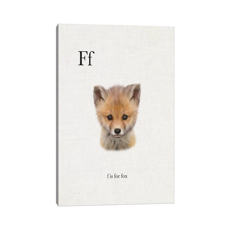 Décoration murale pour enfants F Is for Fox, Toile tendue, H 40 po x l 26 po x P 1,5 po