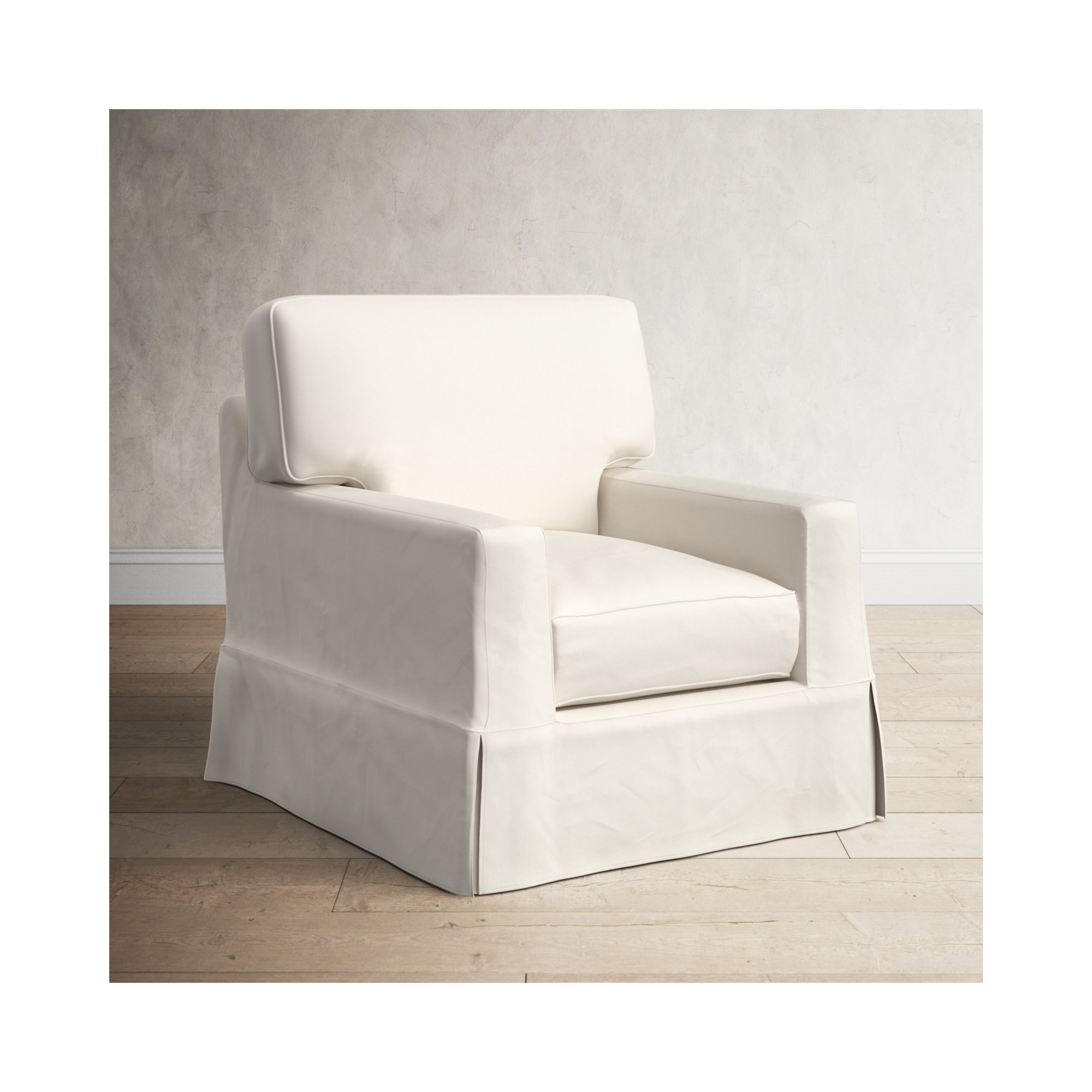Taylor Upholstered Armchair, Bayou Off White Canvas
