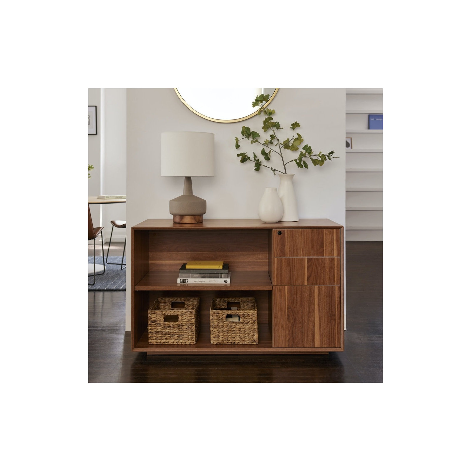 Credenza, Right, Walnut
