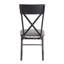 Chaise d'appoint avec dossier en forme de X (ensemble de 2)