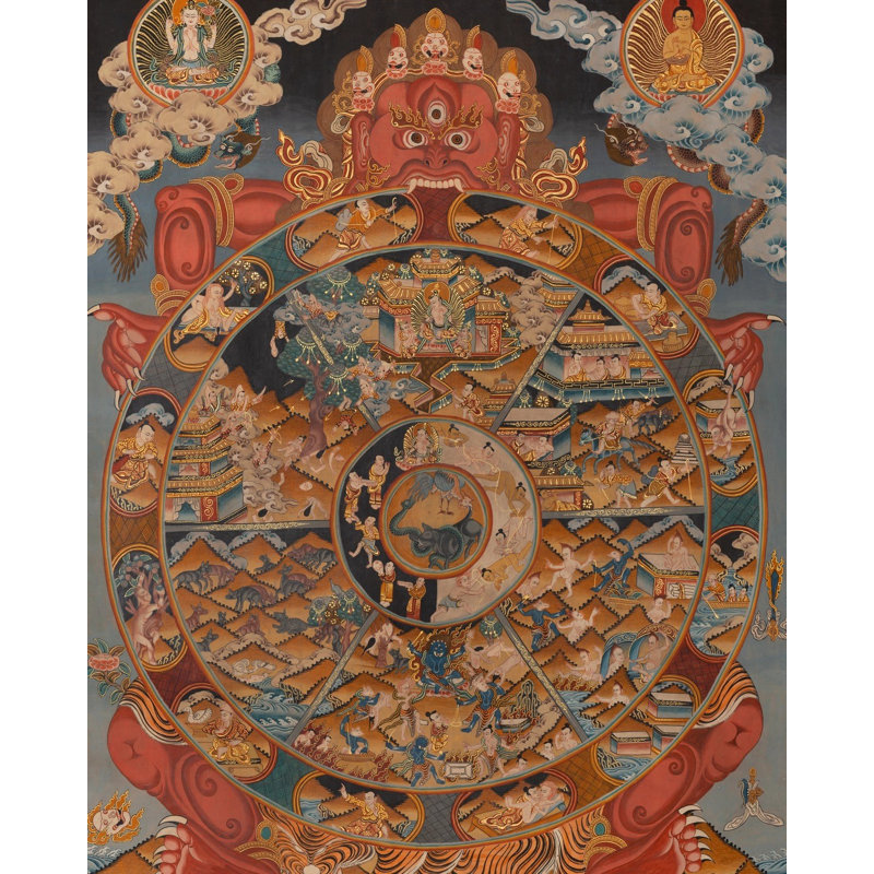 12 Dependent Origination (Brocadeless Thangka)