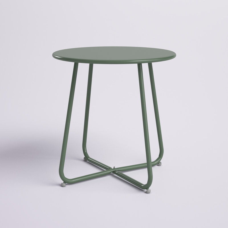 Table d'appoint en métal Adelynn, Vert