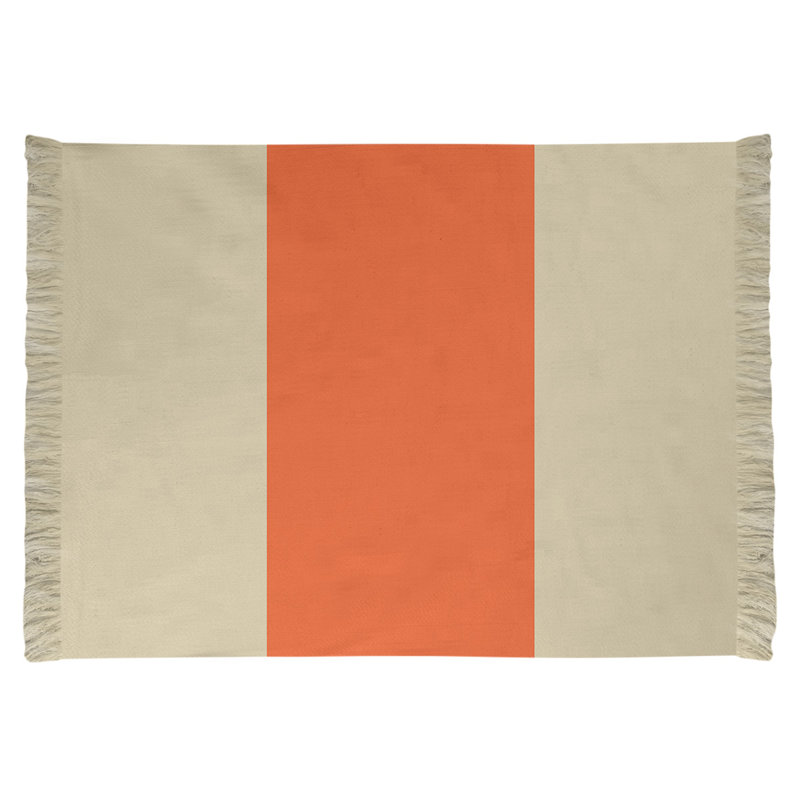 Tapis crème/orange tissé à plat San Francisco, Oui