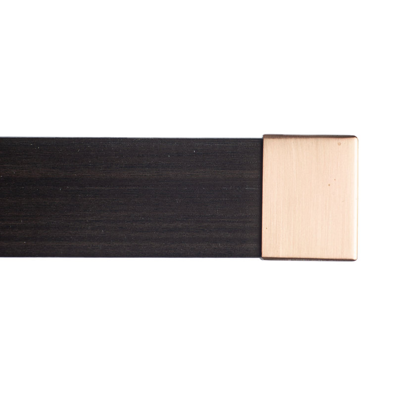 Tringle à rideaux simple en bois 2 po, Antique, H 2 po x l 48 po x P 3,12 po