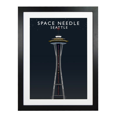 'Space Needle Night' 1 Piece Wall Art