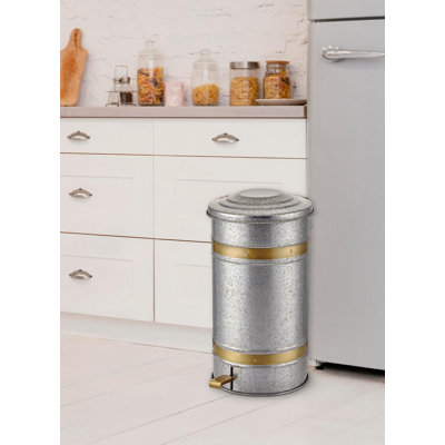 Thelen Steel Step On Kitchen Trash Can - 24L