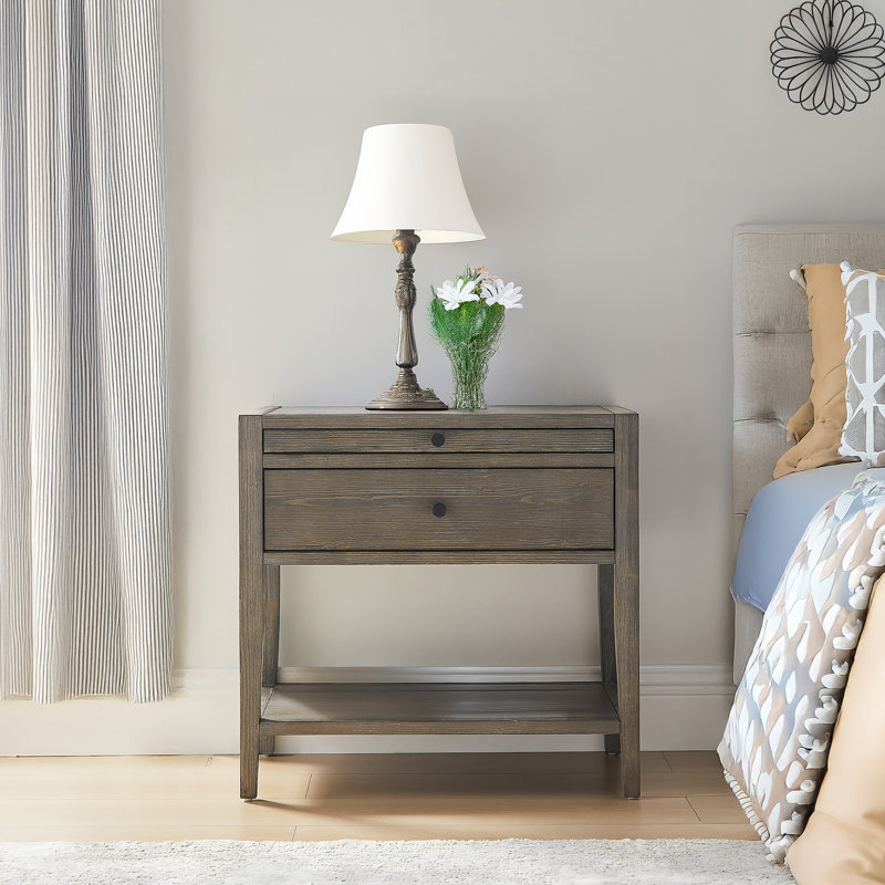 1-drawer Nightstand - Weathered Gray