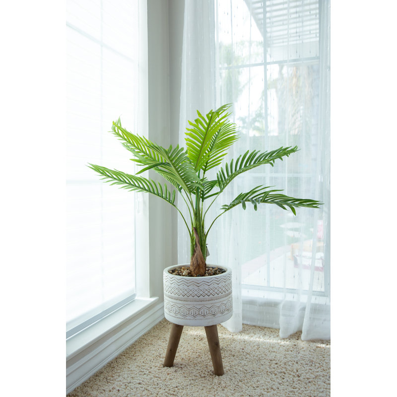 Palmier artificiel Luisana en pot, H 41 po x l 27 po x P 27 po