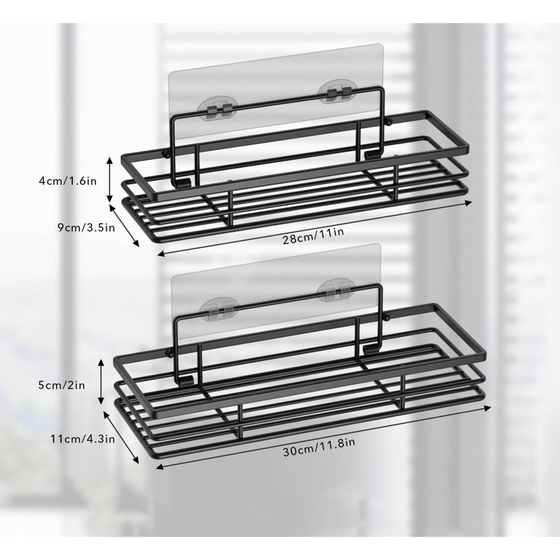 Wall Mounted Required Shower Caddy, Black