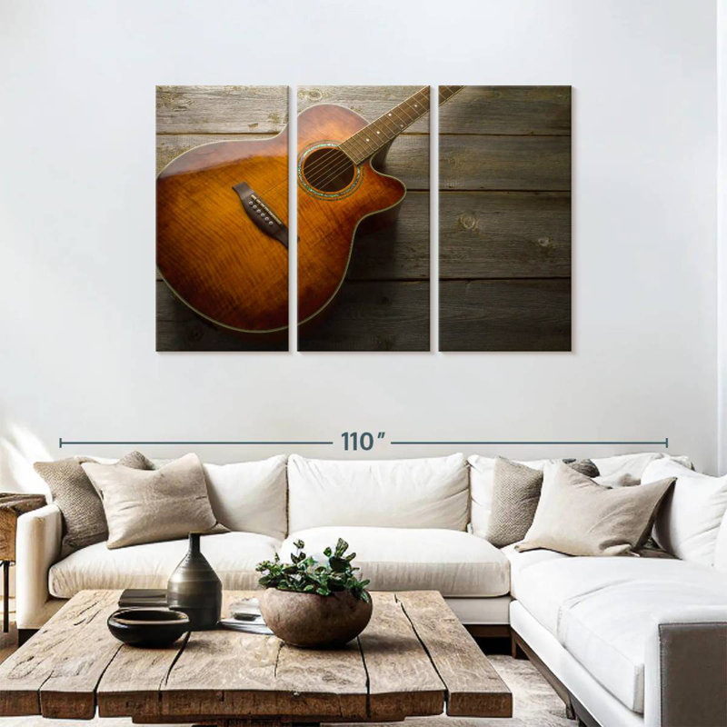 Abarca Rustic Acoustic Guitar, 48" H x 74" W