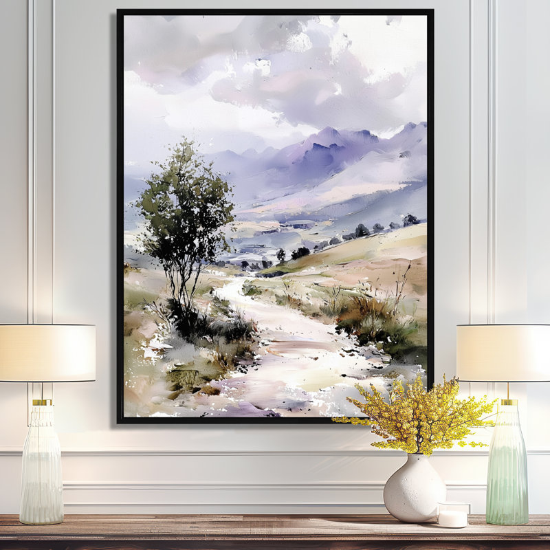 The Scottish Highlands - Royaume-Uni, art mural, H 32 po x l 24 po, Impression dans un cadre flottant sans passe-parto, Noir