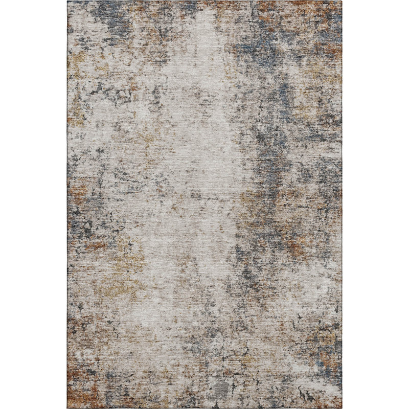 Premium Machine Washable Lyndhurst AMF1179 Modern Rug, Rectangle 10' x 14'
