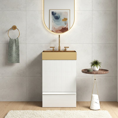 Meuble-lavabo autoportant moderne pour salle de bain Gada