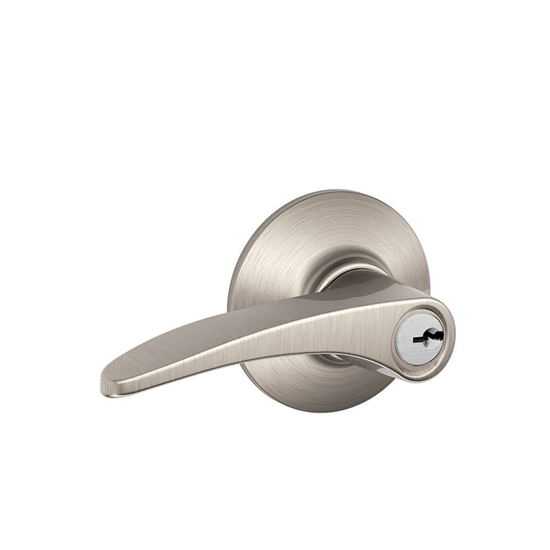 Manhattan Lever Keyed Entry Lock, Satin Nickel, Keyed Different