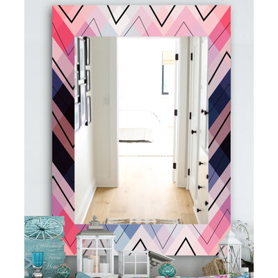 Miroir mural à chevron géométrique moderne