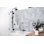 Halo 51 in. x 58 in. Fully Frameless Glass Hinge Bathtub Door