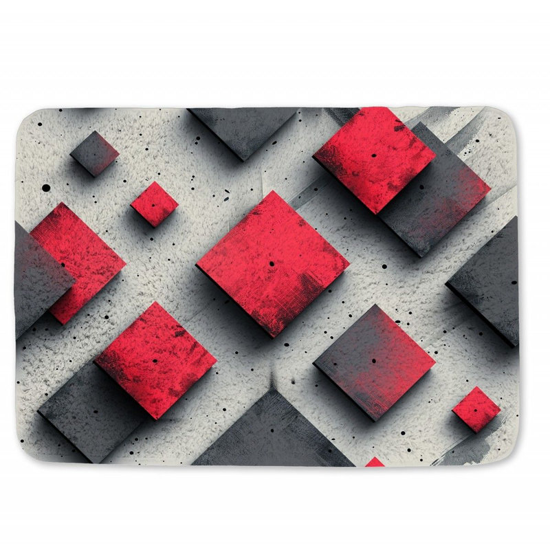 Chrysta Microfiber / Microsuede Non-Slip Bath Mat, 17" W x 24" L