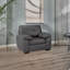Ensemble de canapé et causeuse en tissu Baynes, gris anthracite-122099422