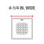 Bouchon de drain de douche Universal Snap-Tite Grid, 4 1/4 po-63460601