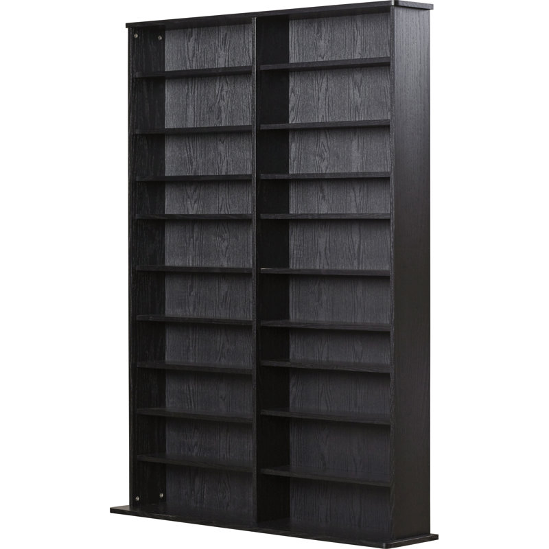Étagère de rangement multimédia Conners, Noir