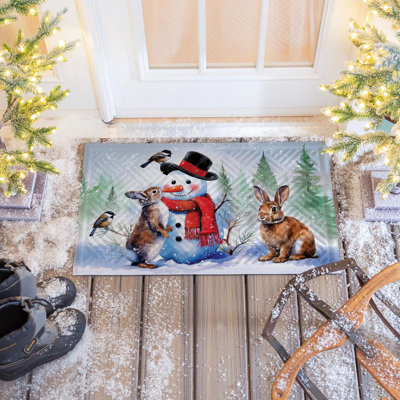 Snowman & Friends Embossed Mat