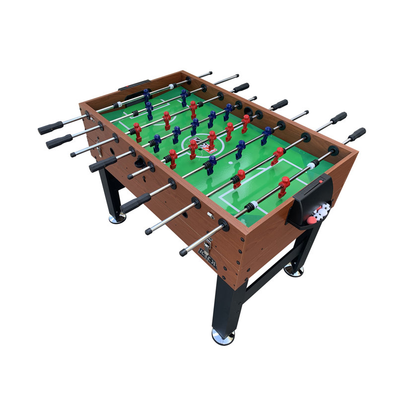 KICK Trilogy 55″ 3-in-1 Multi Game Table Combo Arcade Set for Home, Game Room, Friends & Family, Brown