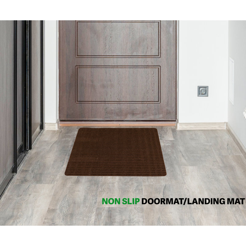 Tapis assorti pour tapis d'escalier nervuré, Rectangle 30 po x 30 po, Brun