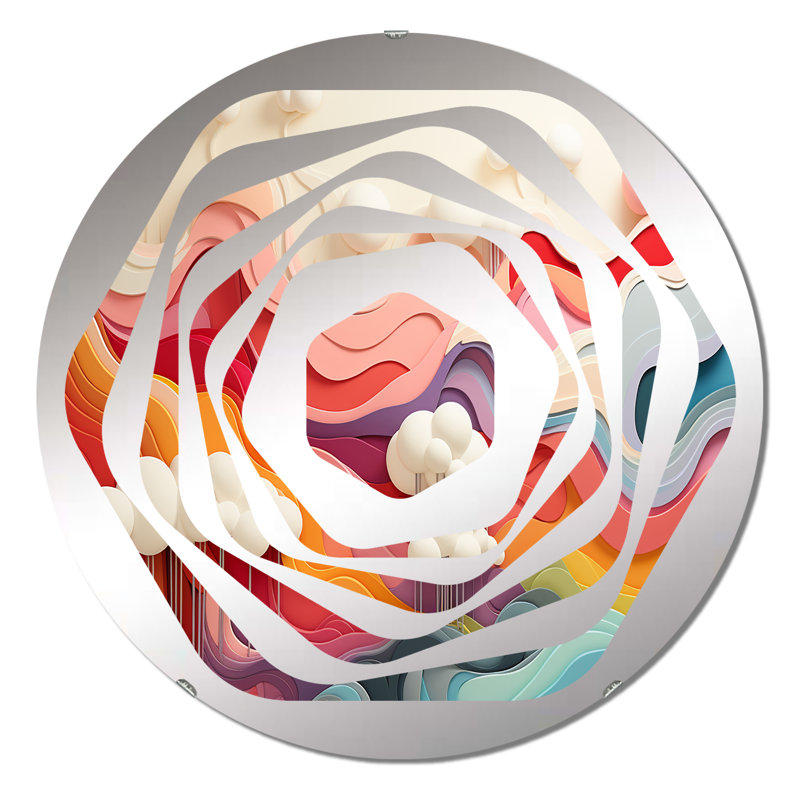 Miroir décoratif Lesdain - Amorphe, 23,6 po x 23,6 po