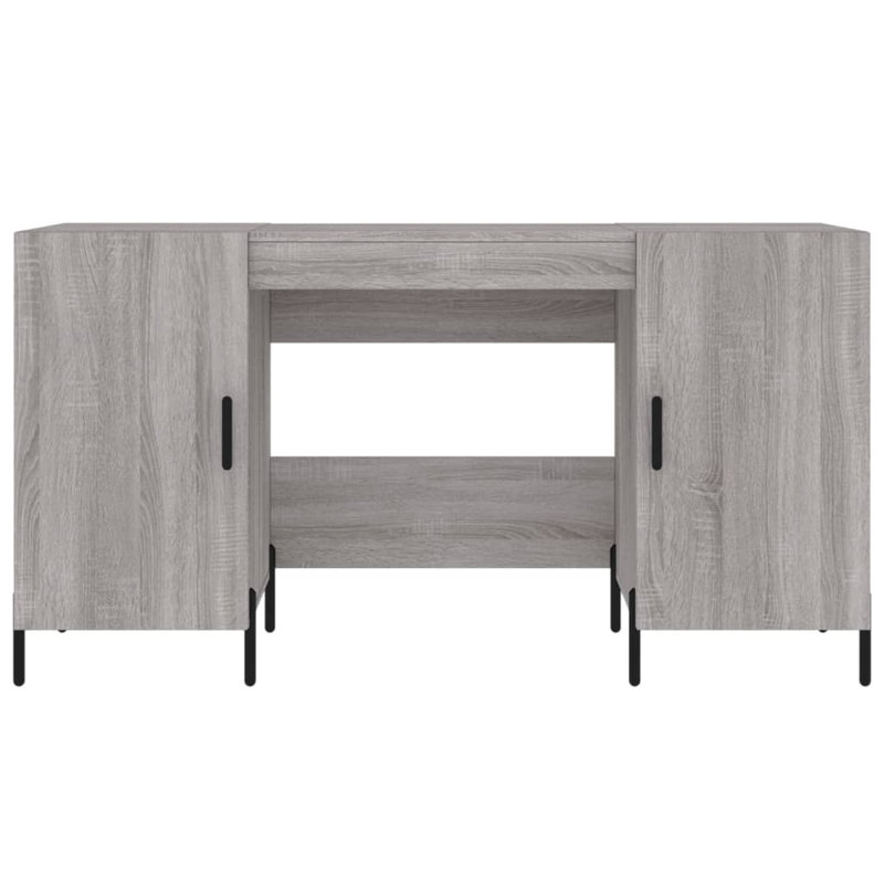 Bowerville Metal Base Writing Desk, Grey Sonoma