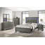 Mobilier de chambre à coucher gris capitonné-419976828