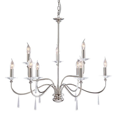 Duluth 9 - Light Candle Style Chandelier