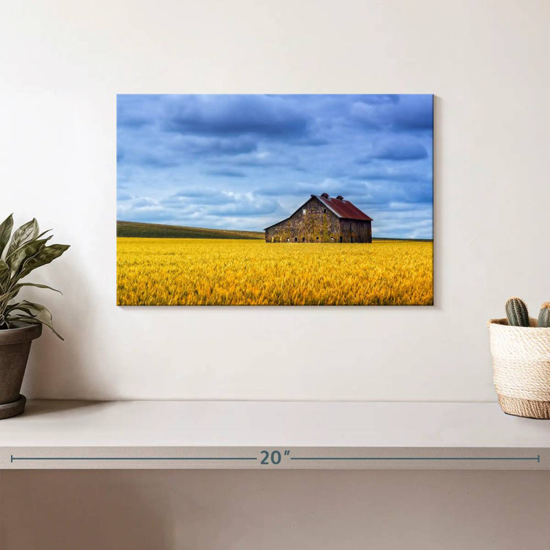 Lilie Wheat Field Barn, 8" H x 12" W
