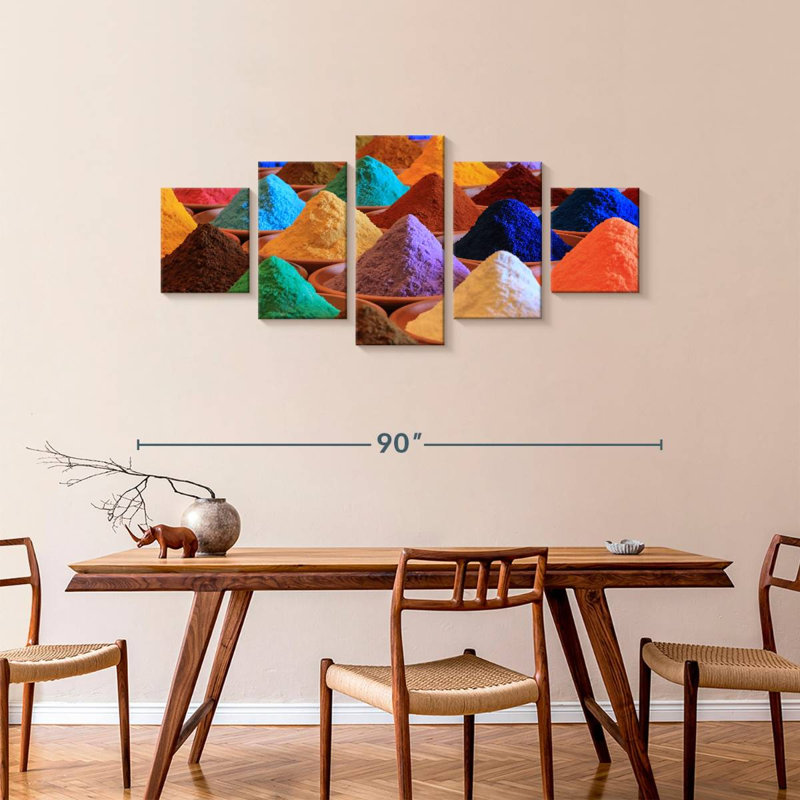 Peintures indiennes, H 36 po x l 80 po