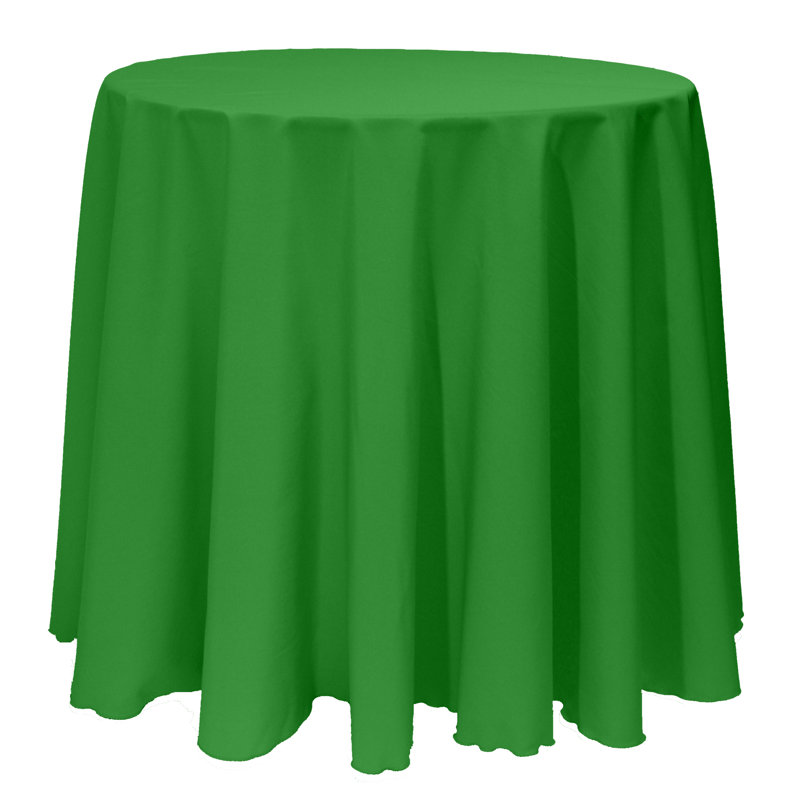 Solid Color Round Tablecloth, 108" x 108", Emerald