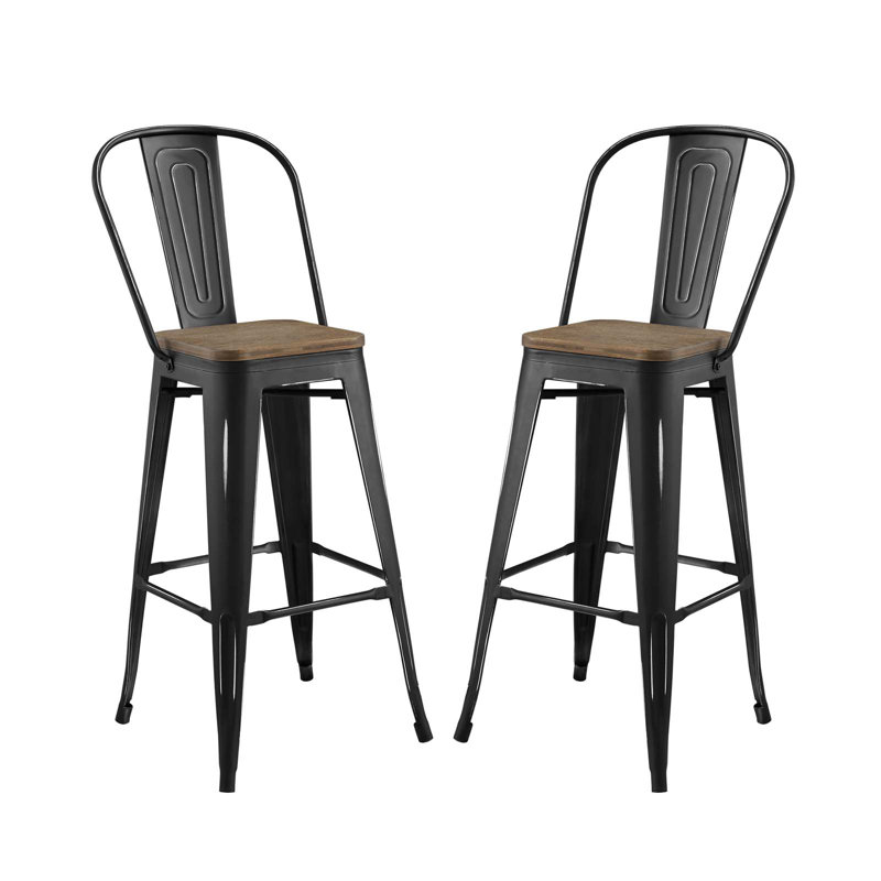 Promenade Bar Stool Metal by Modway, Black