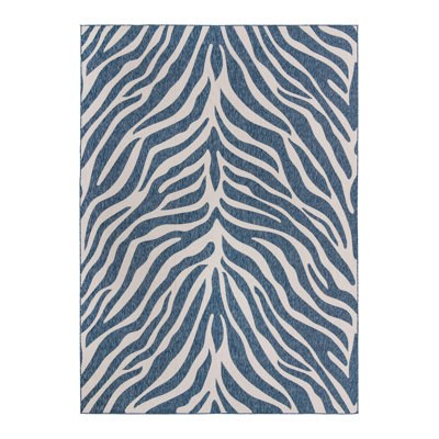 Tapis intérieur / extérieur bleu Itchington